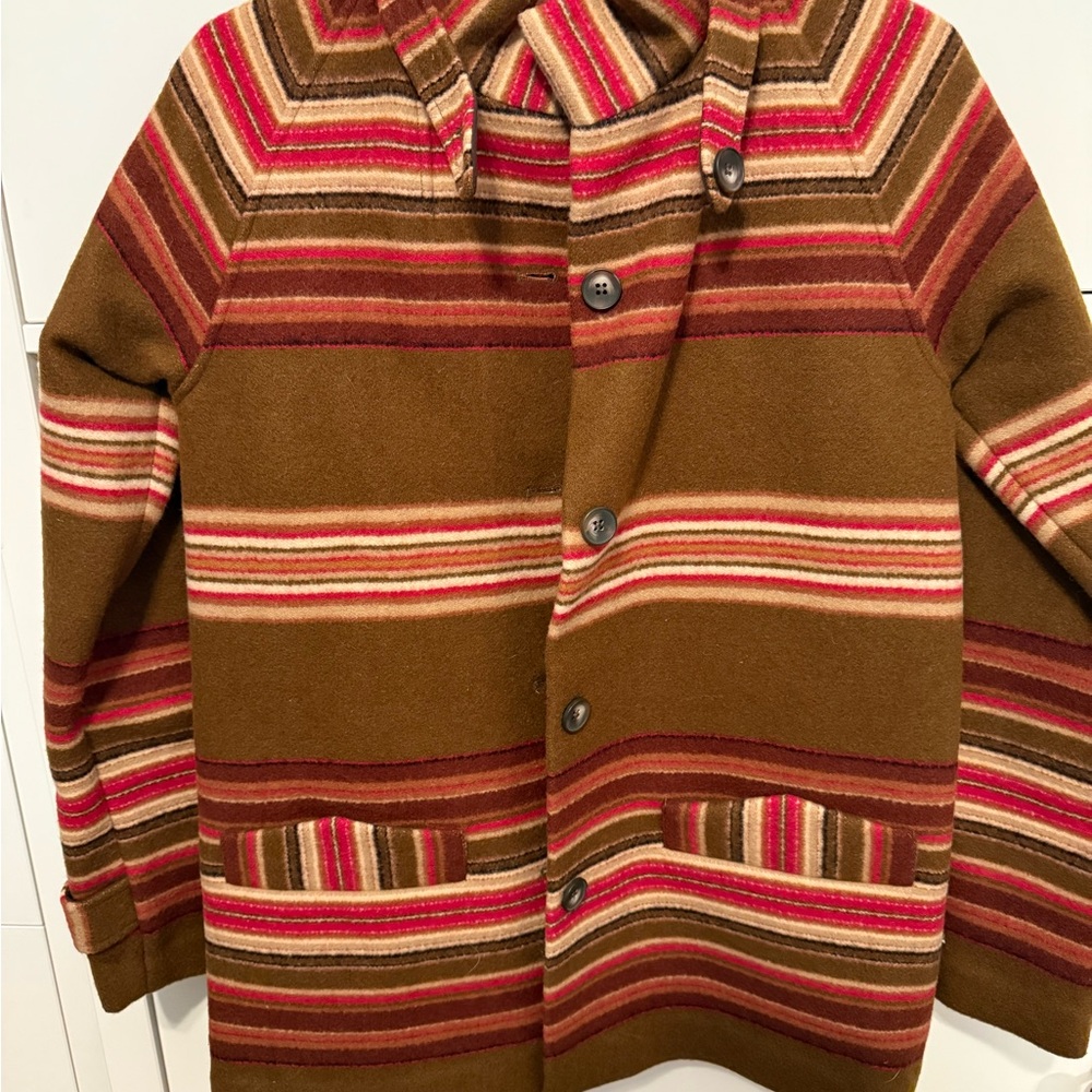 Pendleton Womens Pea Coat - Multicolor Stripes